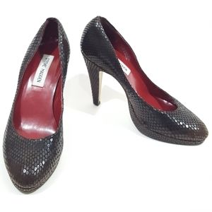Steve Madden Brown Snakeskin Heels Size 7.5